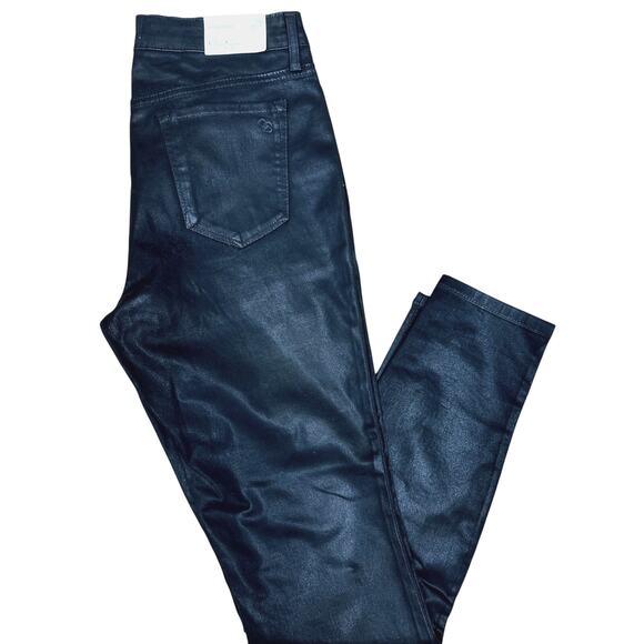 Jessica Simpson Mid Rise Skinny Jeans Shiny Black 8 (29) - Picture 7 of 14